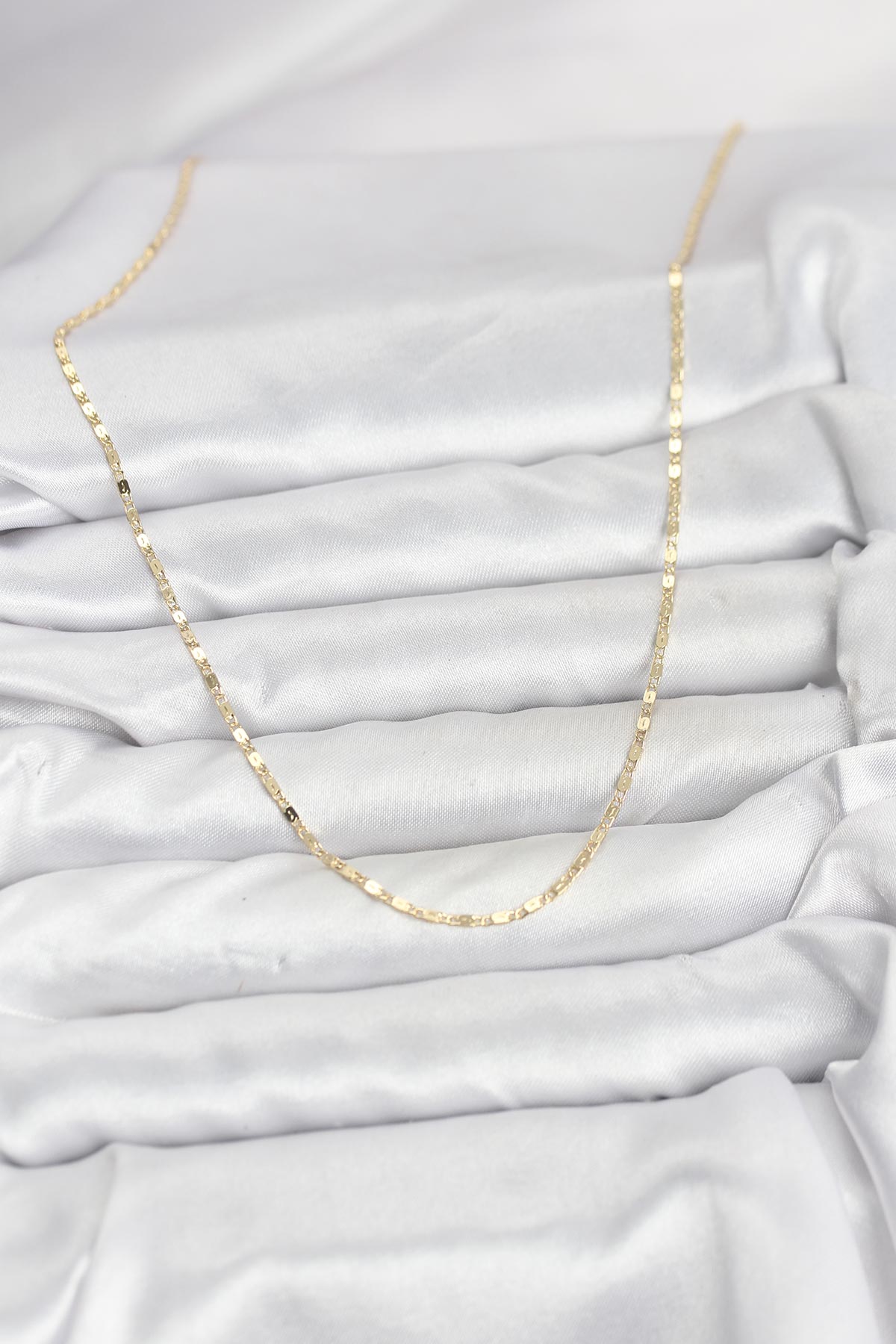 CM 14K Gold Renk Ezme Zincir Model 60 cm Kadın Kolye 2