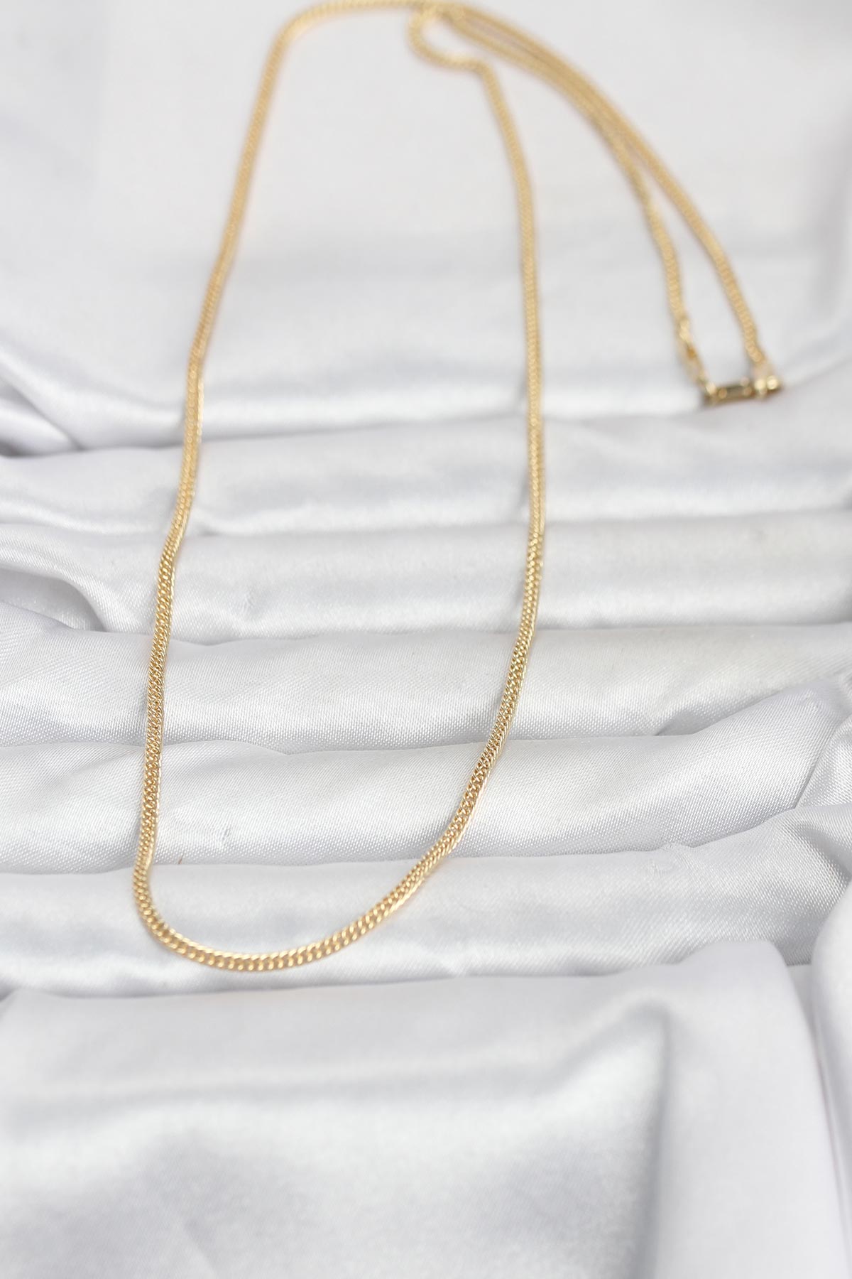 CM 14K Gold Renk Dolgun Zincir Model 60 cm Kadın Kolye 2