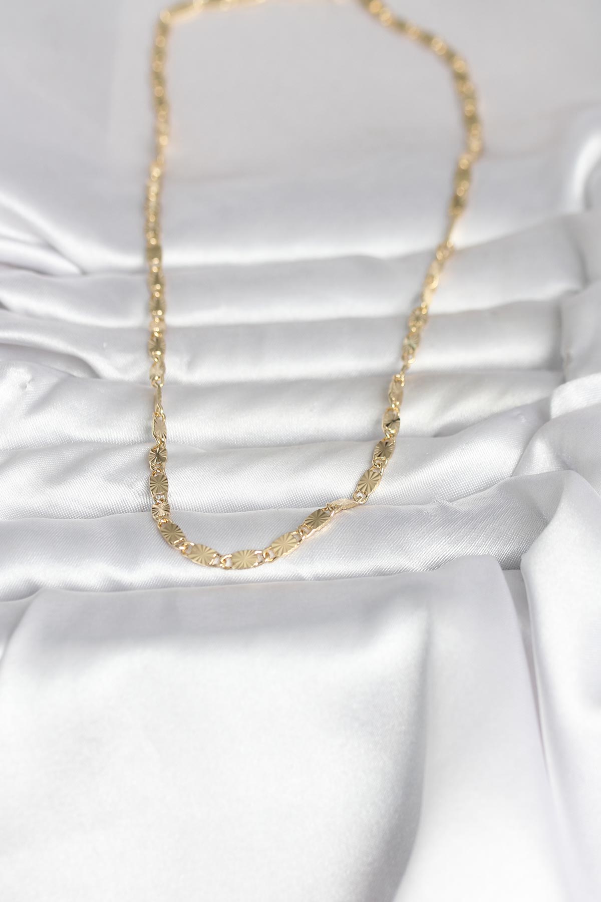 CM 14K Gold Renk Lazer Model 45 cm Kadın Kolye 2