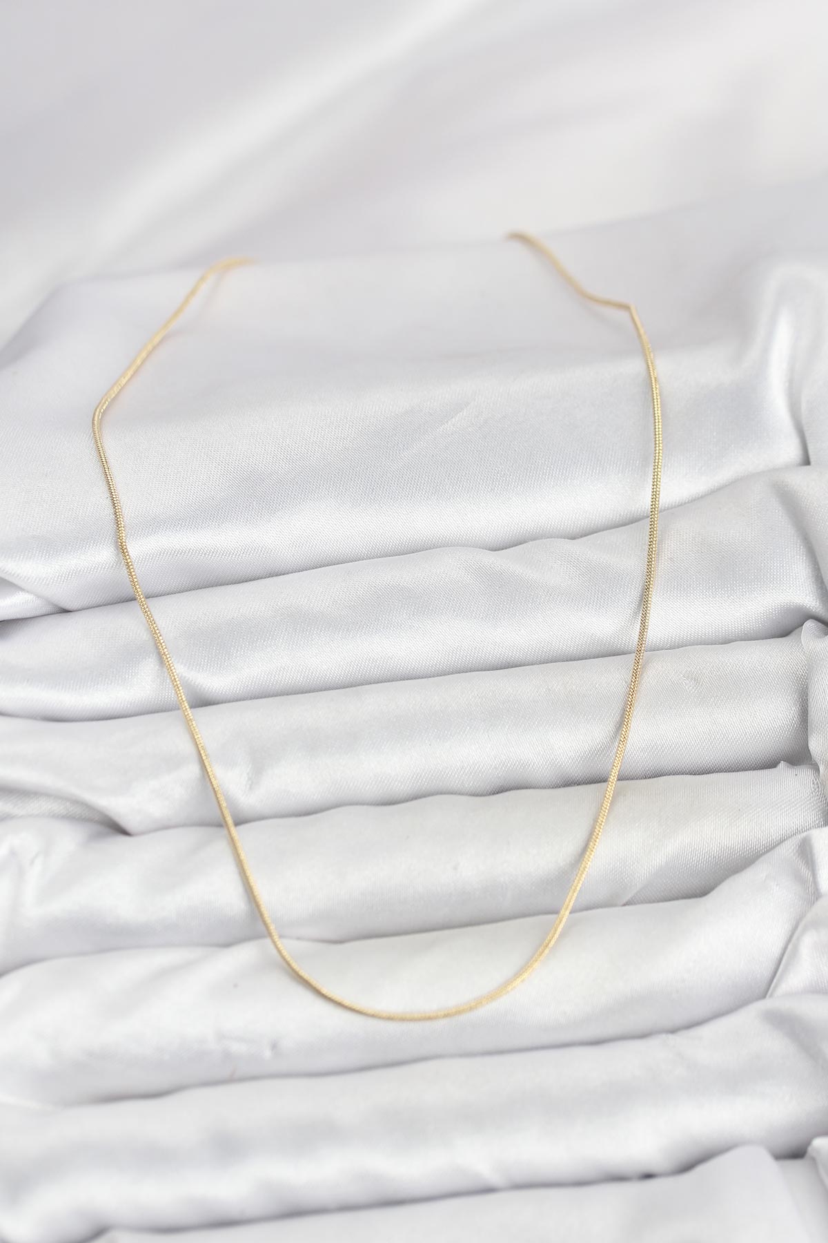 CM 14K Gold Renk Yılan Zincir Model Kadın Kolye 2