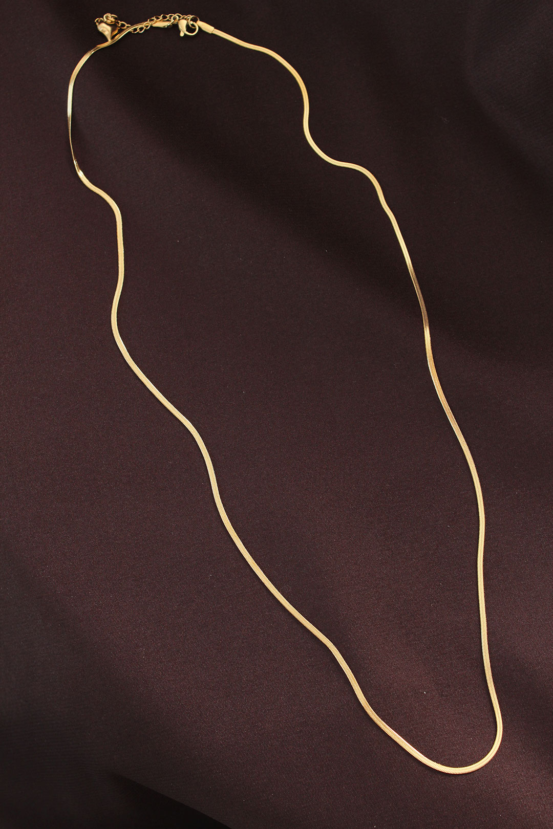 Çelik Gold Renk 60 cm İnce İtalyan Zincir Kolye 2