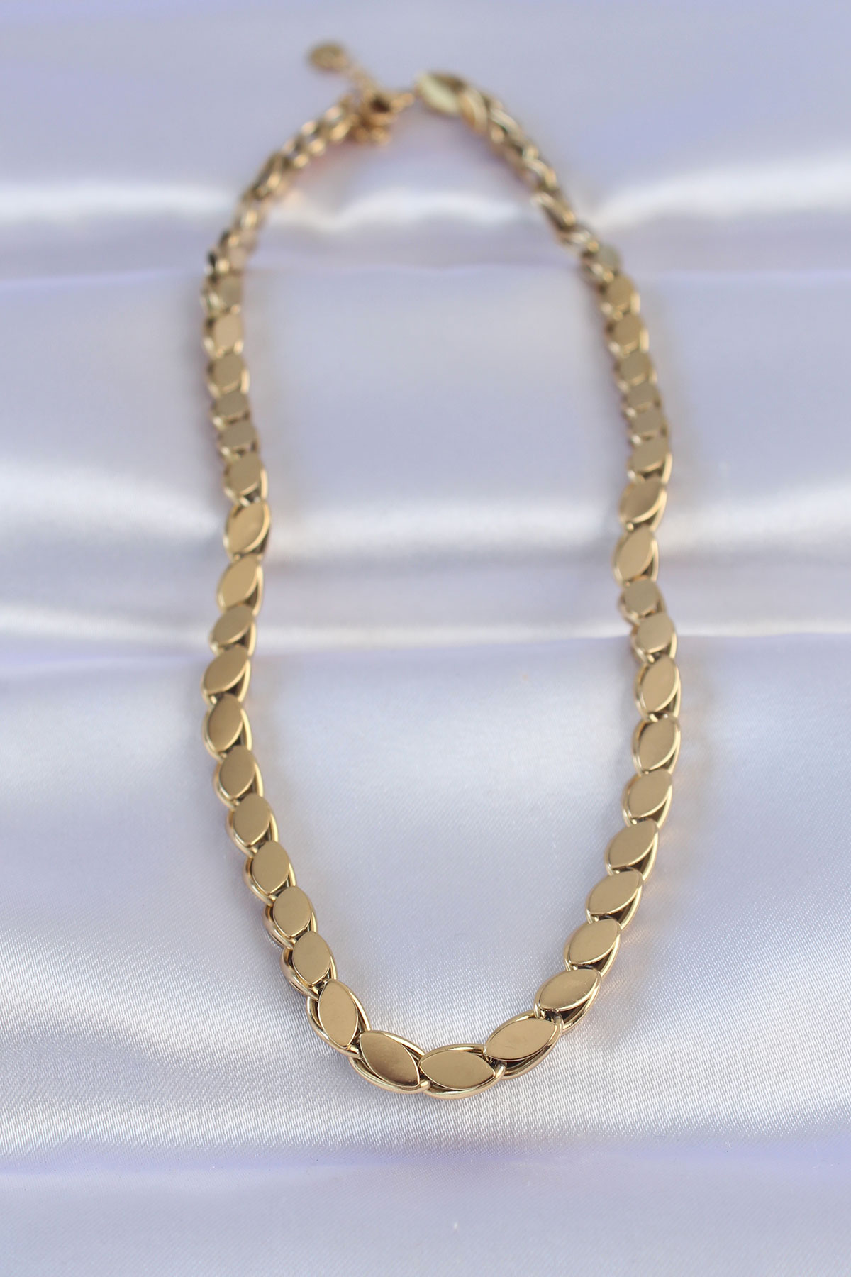 Çelik Gold Renk Arpa Model Kolye 2