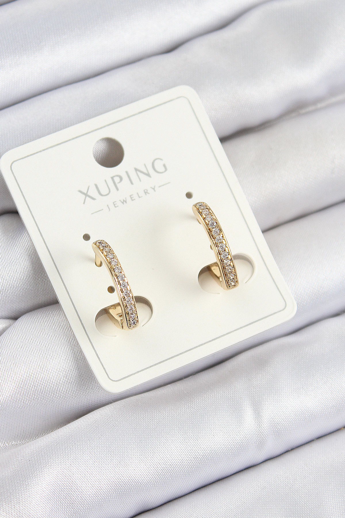 Zirkon Taşlı I Model Gold Renk Kadın Küpe