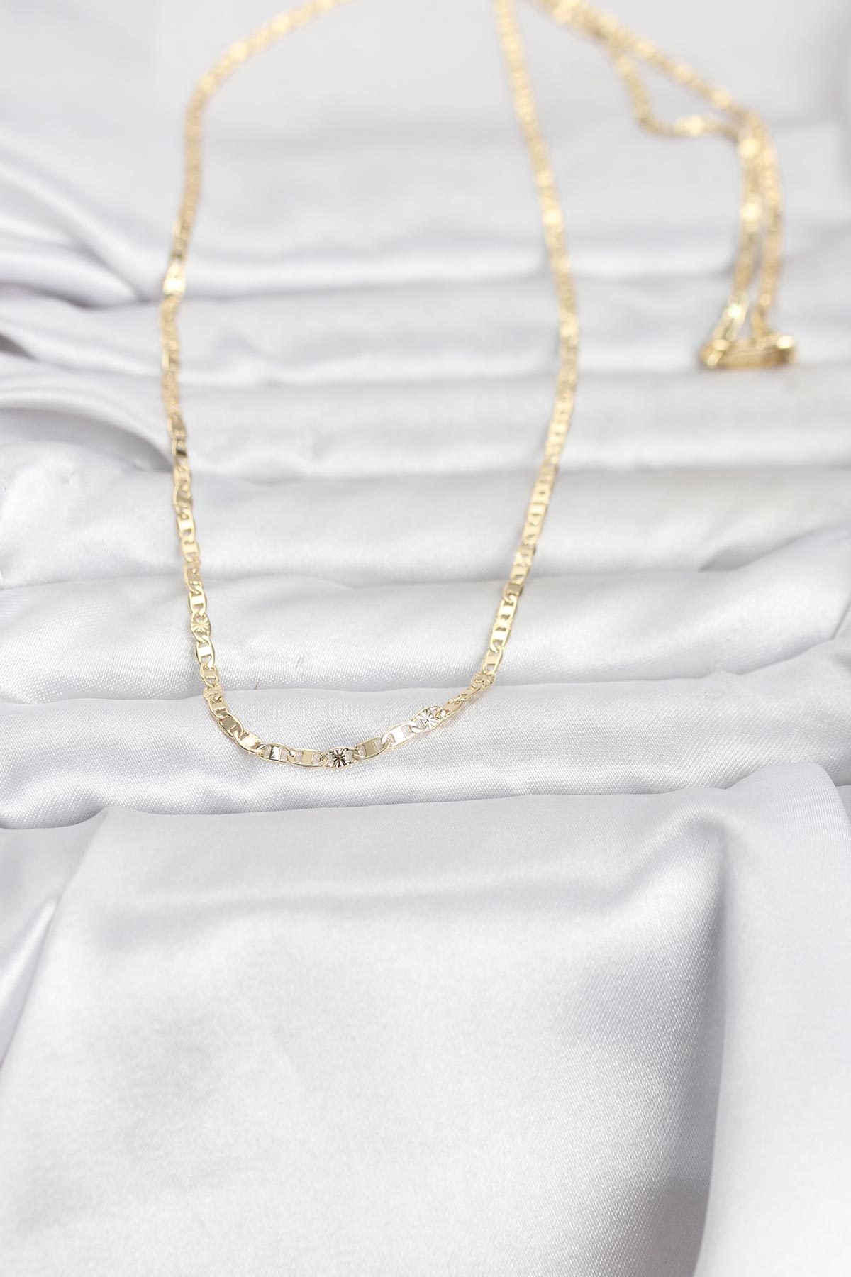 CM 14K Gold Renk Zincir Model 60 cm Kadın Kolye 2
