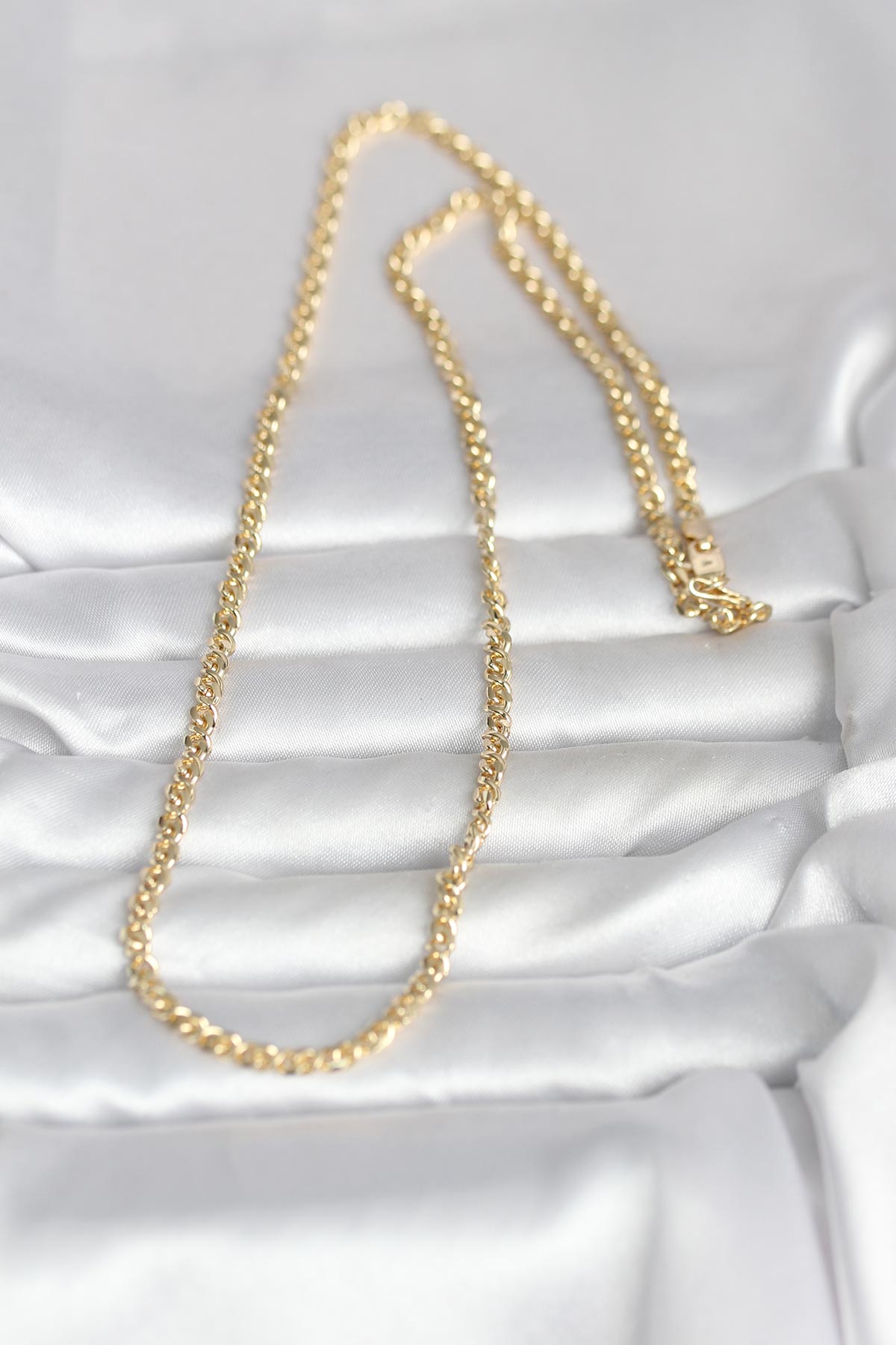 CM 14K Gold Renk Zincir Model 60 cm Kadın Kolye 2