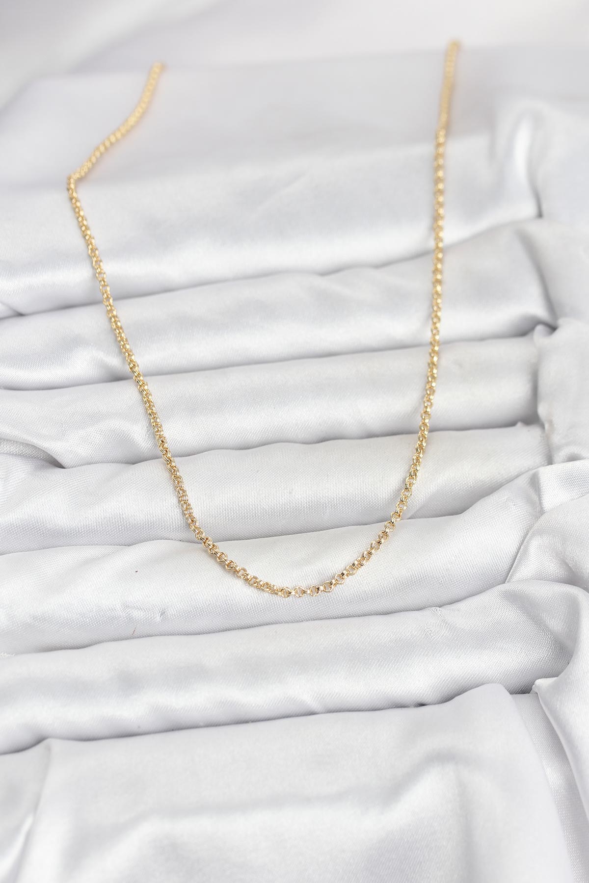 CM 14K Gold Renk Halka Model 60 cm Kadın Kolye 2