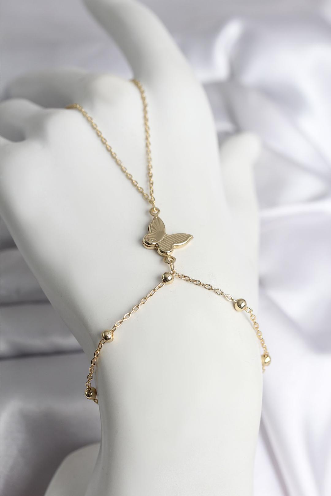 Çelik Gold Renk Kelebek Model Kadın Şahmeran