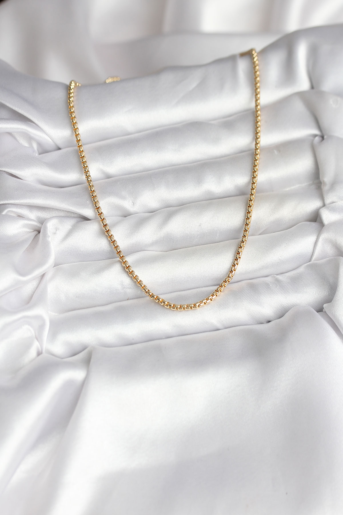 14K Gold Renk Kaplama Zincir Model CM Kadın Kolye 2