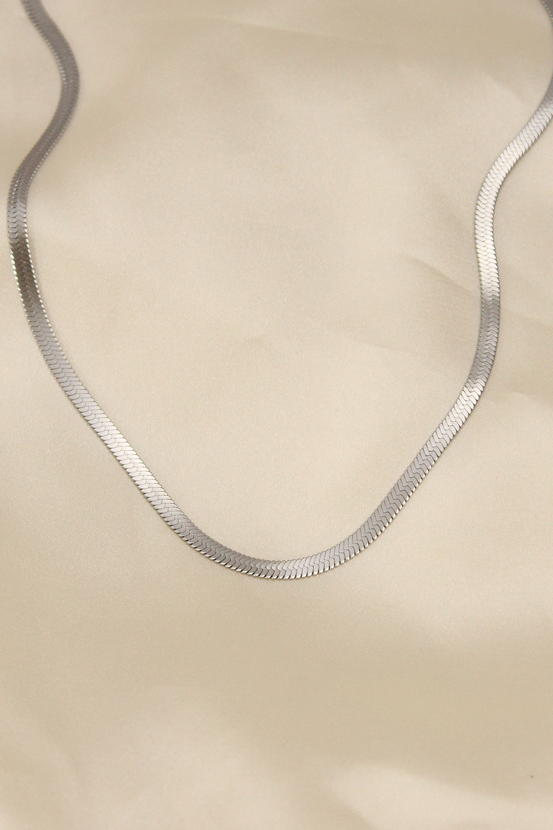 Çelik Silver Renk 45 cm İtalyan Zincir Model Kadın Kolye 2