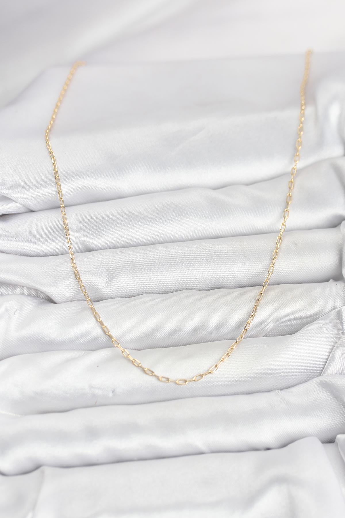 CM 14K Gold Renk Ataç Zincir Model 60 cm Kadın Kolye 2